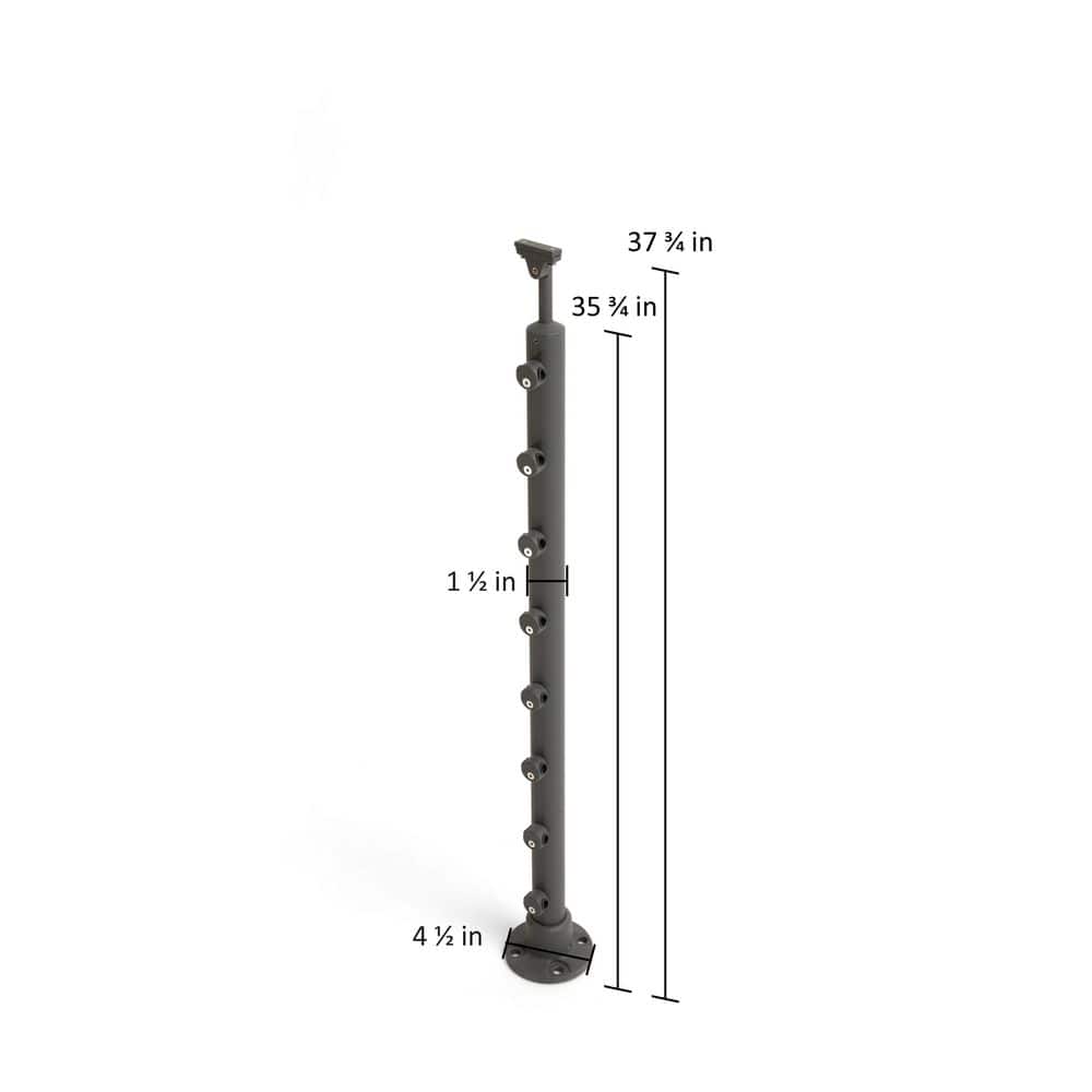 Dolle Prova PA1b 36 in. x 1-1/2 in. Anthracite Top Mount Post
