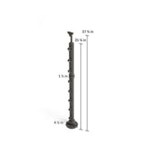 Dolle Prova PA1b 36 in. x 1-1/2 in. Anthracite Top Mount Post