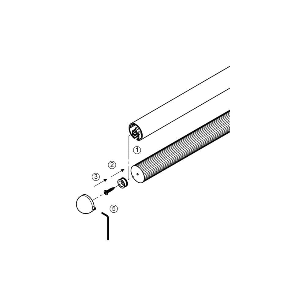 Dolle Prova Pa7B Anthracite Handrail End Cap