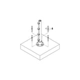 Dolle Prova PA23b Metal Heavy Duty Compression Concrete Post Anchors (4-Piece)