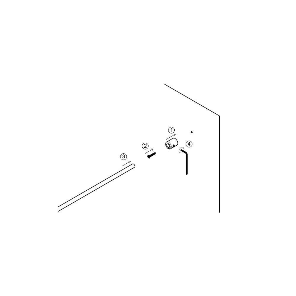 Dolle Prova PA11b Powder Coated Metal Wall Termination