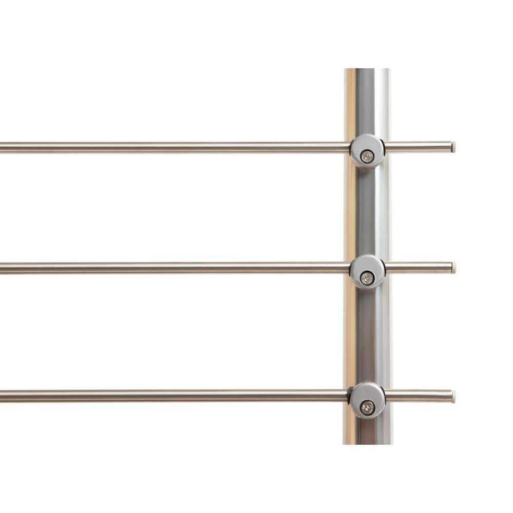 Dolle Prova 36 in. H x 79 in. W Brushed Silver Aluminum Stair Railing Kit