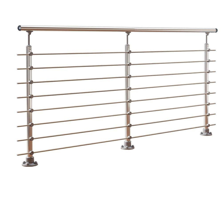 Dolle Prova 36 in. H x 79 in. W Brushed Silver Aluminum Stair Railing Kit