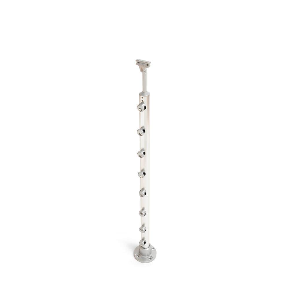 Dolle Prova 36 in. H x 79 in. W Brushed Silver Aluminum Stair Railing Kit