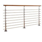 Dolle Prova 36 in. H x 79 in. W Brushed Silver Aluminum Top Mount Tube Stair Railing Kit