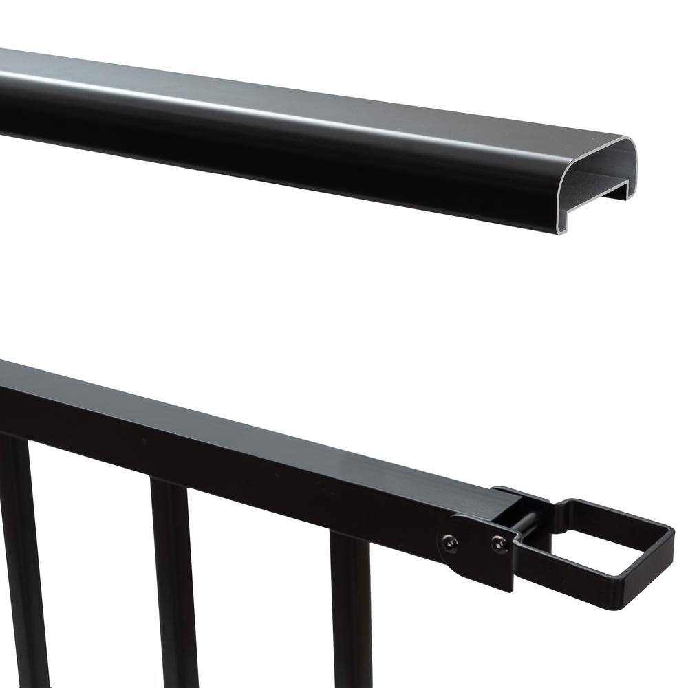 Dolle Acadia 38 in. H x 39 in W Black Aluminum Continuous Banister Kit Stair Railing Kit