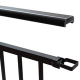 Dolle Acadia 38 in. H x 39 in W Black Aluminum Continuous Banister Kit Stair Railing Kit