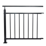Dolle Acadia 38 in. H x 39 in W Black Aluminum Continuous Banister Kit Stair Railing Kit