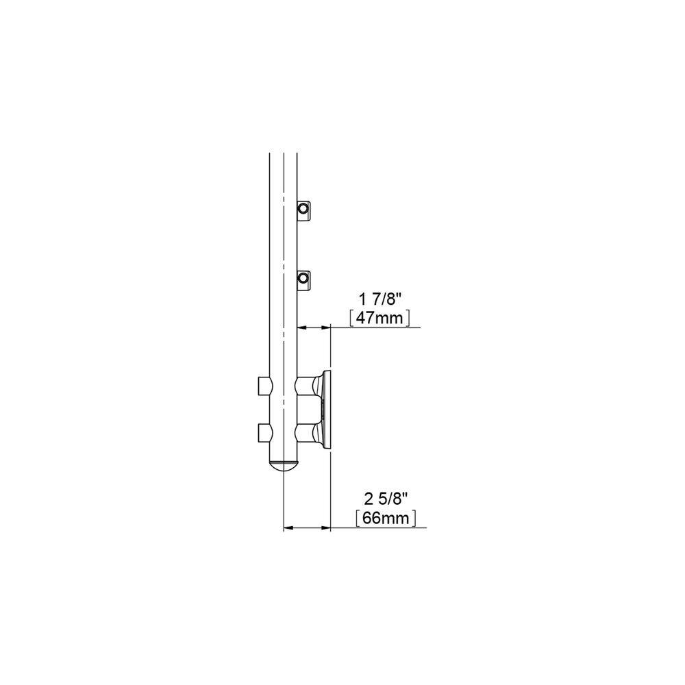 Dolle Prova PA12b 1-7/8 in. Anthracitel Side Mount Spacer