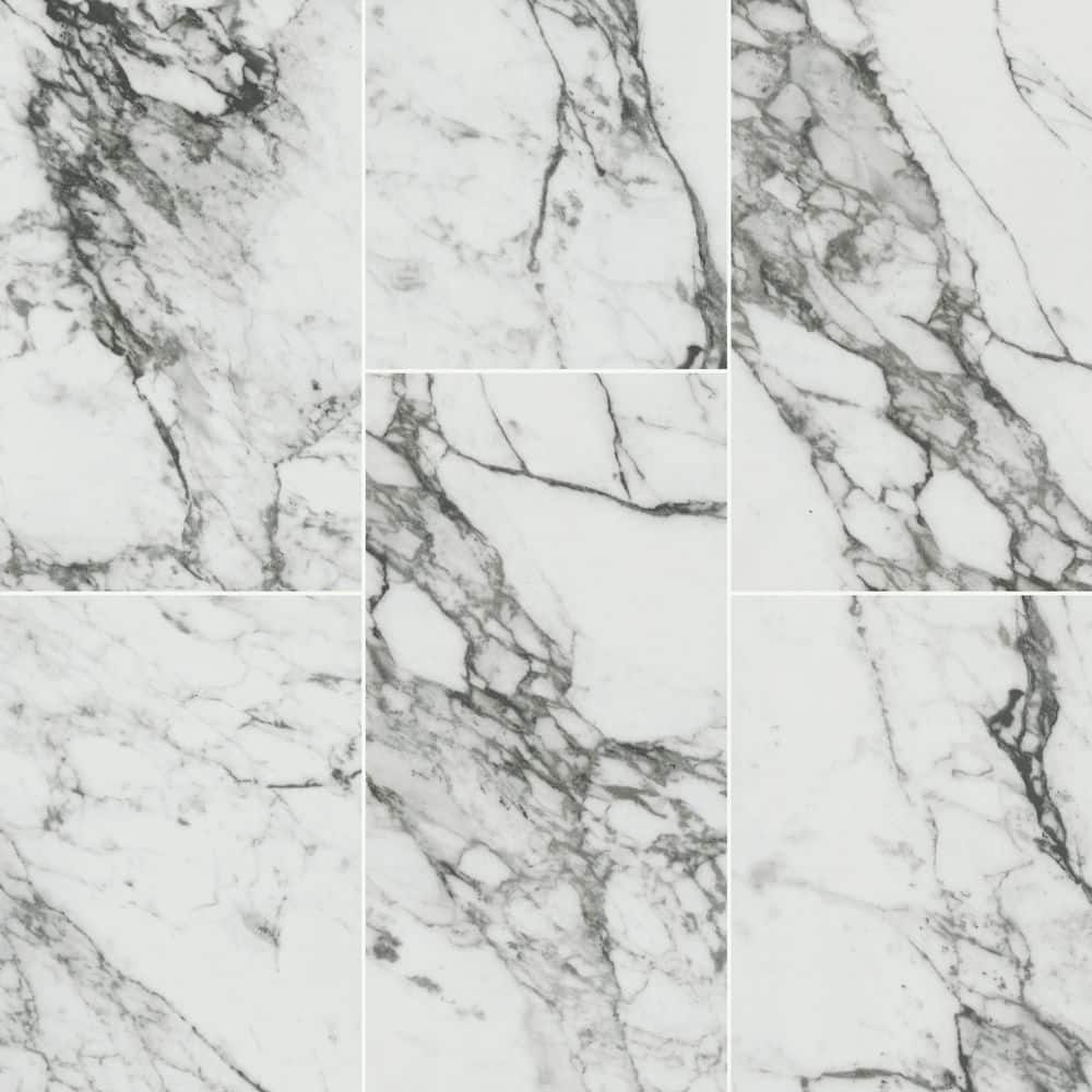 Donatello 16 in. x 32 in. Polished Porcelain Marble Look Floor and Wall Tile (14.2 sq. ft./Case)