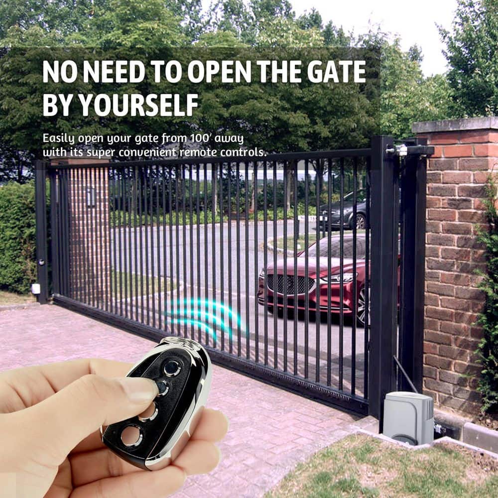 DOORADO Slide Single Automatic Gate Opener Kit with 2 Remote Controls