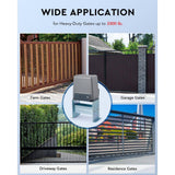 DOORADO 550-Watt Sliding Automatic Gate Opener for 3300 lbs. 40 ft. Doors with 2 Remote Controls 2 Infrared Sensors