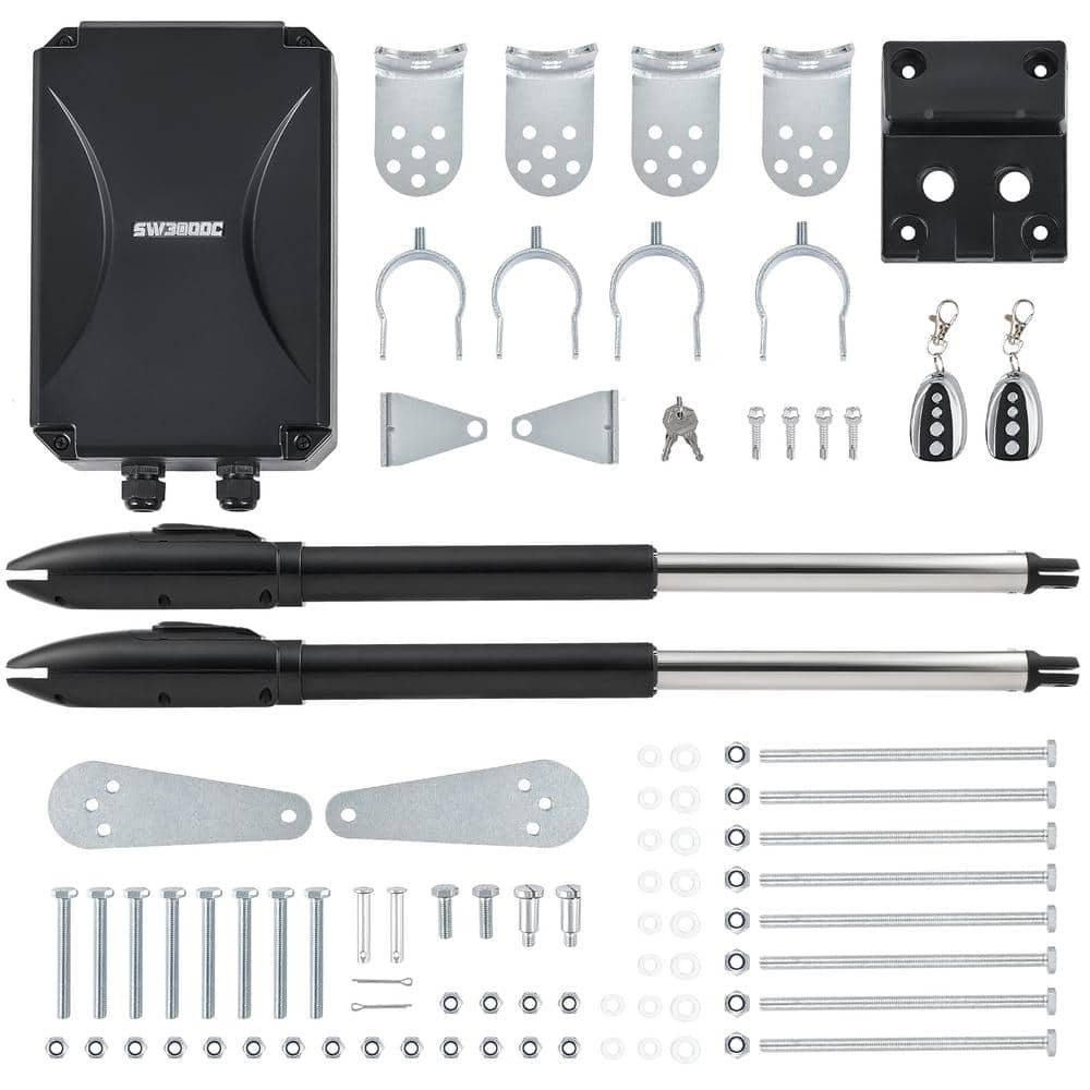 DOORADO Automatic Dual Swing Gate Opener Kit-660lb, 18ft