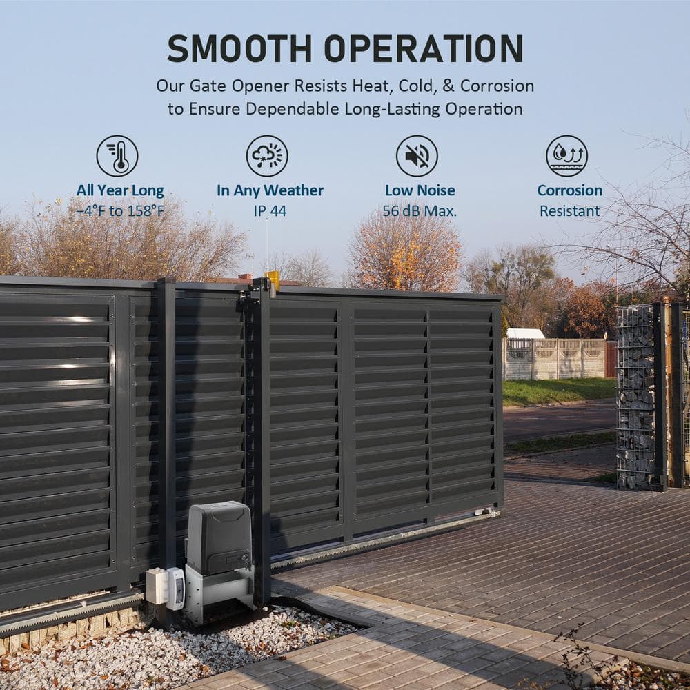DOORADO Smart Slide Single Automatic Gate Opener Kit-4400 lbs.