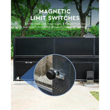DOORADO 170W Automatic Sliding Gate Opener for 1800 lbs. 40 ft. Gates, 24V DC Motor IR Sensors Remotes, Solar Power Compatible