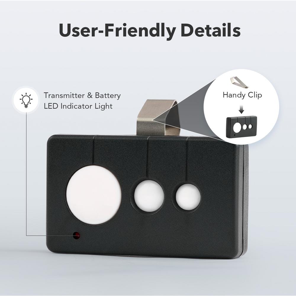 DOORADO 3 in 1 Programmable Universal Gate Remote Wireless Key for Automatic Gate Opener, 433.92 KHz