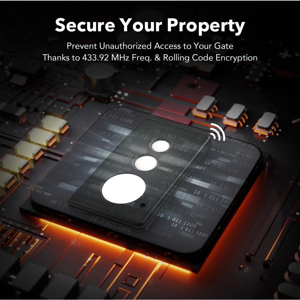 DOORADO 3 in 1 Programmable Universal Gate Remote Wireless Key for Automatic Gate Opener, 433.92 KHz