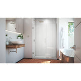 DreamLine Unidoor Plus 46 to 46.5 in. x 72 in. Frameless Hinged Shower Door, Brushed Nickel