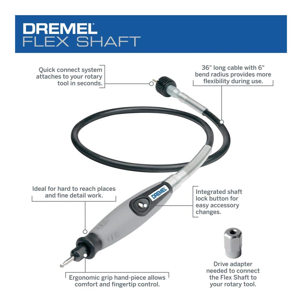Dremel 4300 Series 1.8 Amp Variable Speed Corded Rotary Tool Kit with Flex Shaft Rotary Tool Attachment