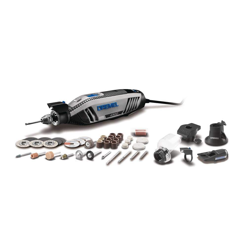 Dremel 4300 Series 1.8 Amp Variable Speed Corded Rotary Tool Kit with EZ Lock Sanding and Grinding 18-Pc Rotary Accessory Kit