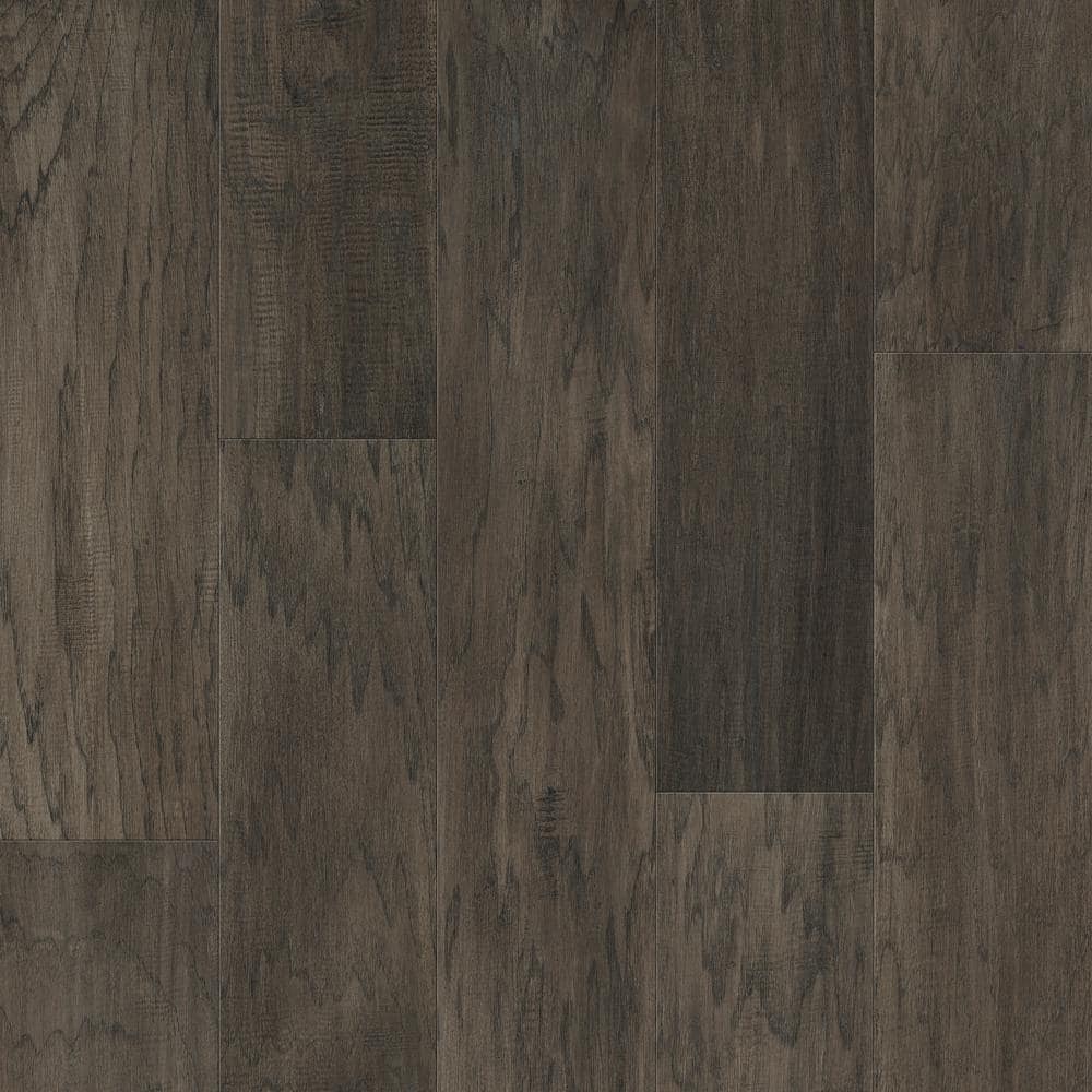 Sure+ Drift Gray Hickory Hickory 1/4 in. T x 6.5 in. W Click Lock Wire Brushed Engineered Hardwood Flooring (21.7 sq.ft./case)