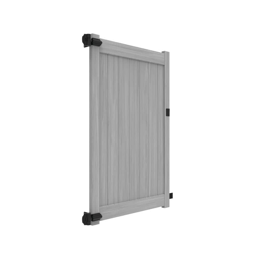 Barrette Outdoor Living Washington 4 ft. x 6 ft. Driftwood Gray Vinyl Fence Gate