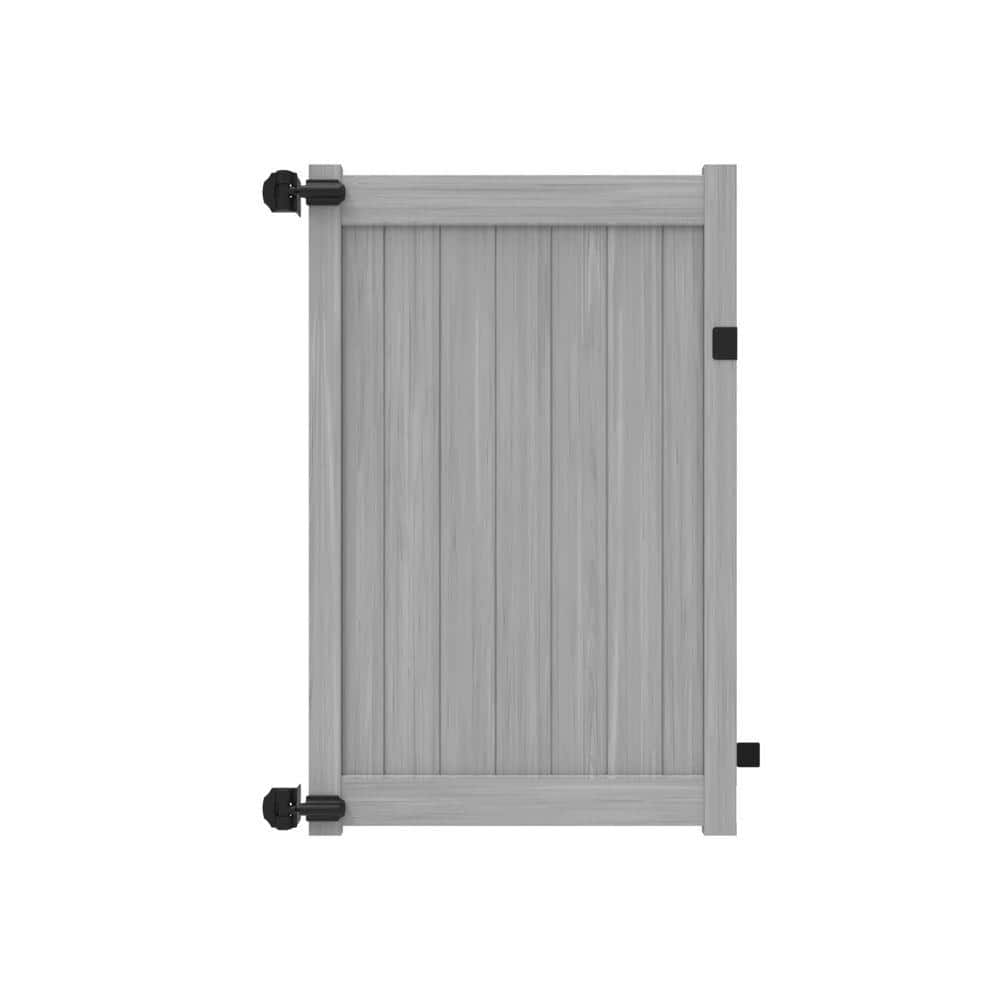 Barrette Outdoor Living Washington 4 ft. x 6 ft. Driftwood Gray Vinyl Fence Gate