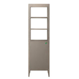 Vanity Art 21 in. W x 17 in. D x 72 in. H Brown MDF Floor Standing Linen Cabinet with Soft Close Door in Driftwood Gray/BN