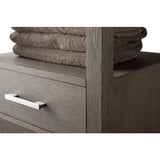Vanity Art 21 in. W x 17 in. D x 72 in. H Brown MDF Floor Standing Linen Cabinet with Soft Close Door in Driftwood Gray/BN