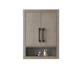 Vanity Art 24 in. W x 8 in. D x 33 in. H Bathroom Storage Wall Cabinet in Driftwood Gray/MB