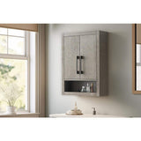 Vanity Art 24 in. W x 8 in. D x 33 in. H Bathroom Storage Wall Cabinet in Driftwood Gray/MB