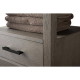 Vanity Art 21 in. W x 17 in. D x 72 in. H Brown MDF Floor Standing Linen Cabinet with Soft Close Door in Driftwood Gray/MB