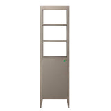 Vanity Art 21 in. W x 17 in. D x 72 in. H Brown MDF Floor Standing Linen Cabinet with Soft Close Door in Driftwood Gray/MB