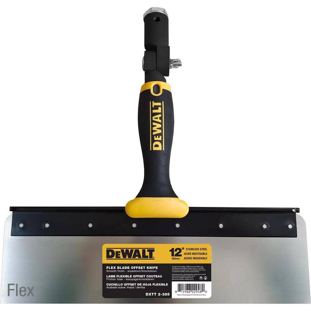12 in. SS Offset Taping Knife, Flex Blade, Free Adapter