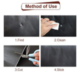 10 in. x 24 in. Off-white Self-Adhesive Leather Repair Drywall Patch For Car Seats, Couch Furniture