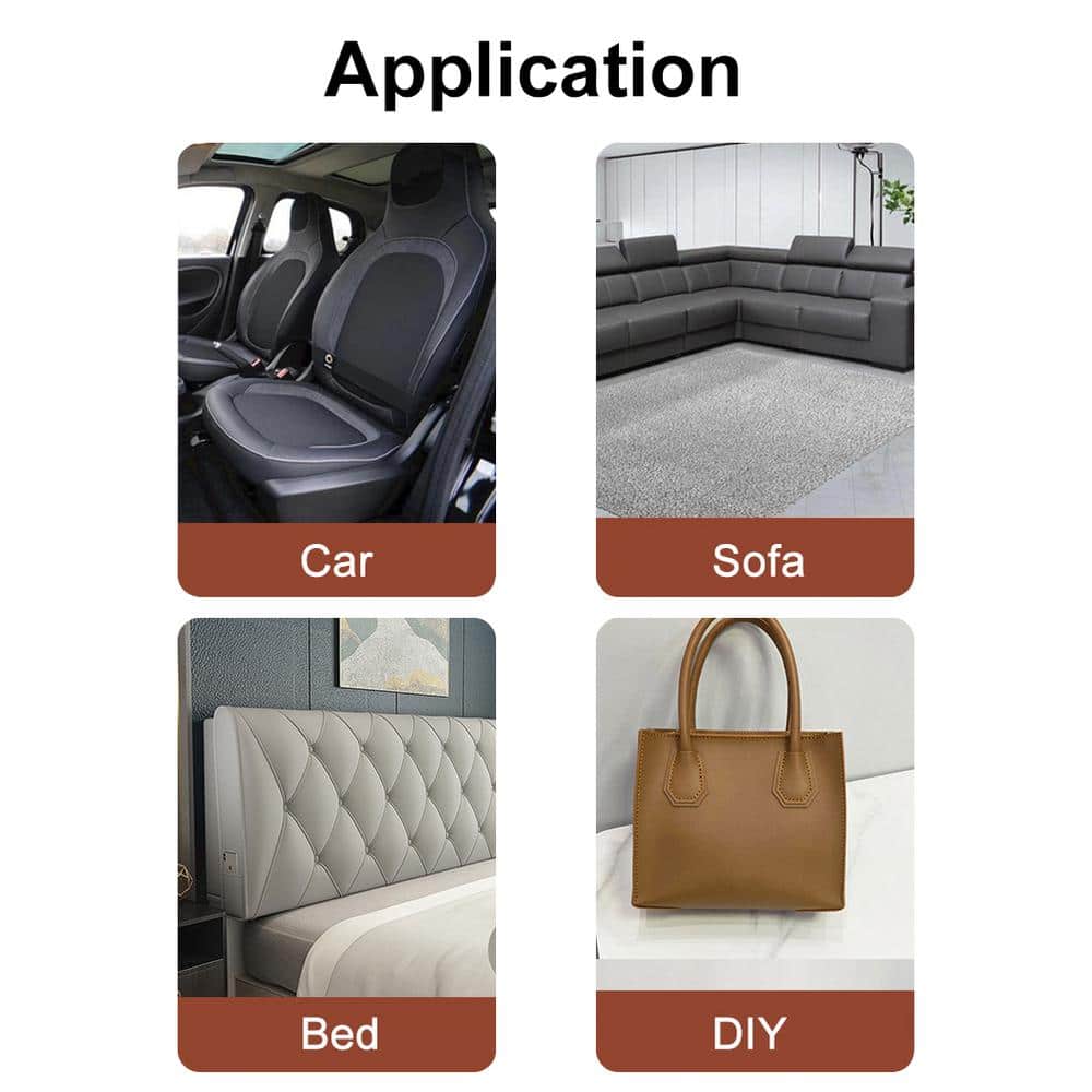 10 in. x 24 in. Off-white Self-Adhesive Leather Repair Drywall Patch For Car Seats, Couch Furniture