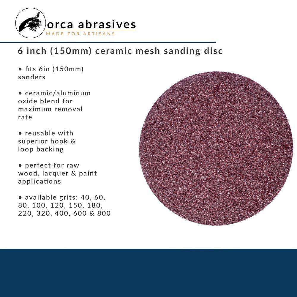 6 in. Dia 600-Grit Super Fine Ceramic Mesh (10-Pack)
