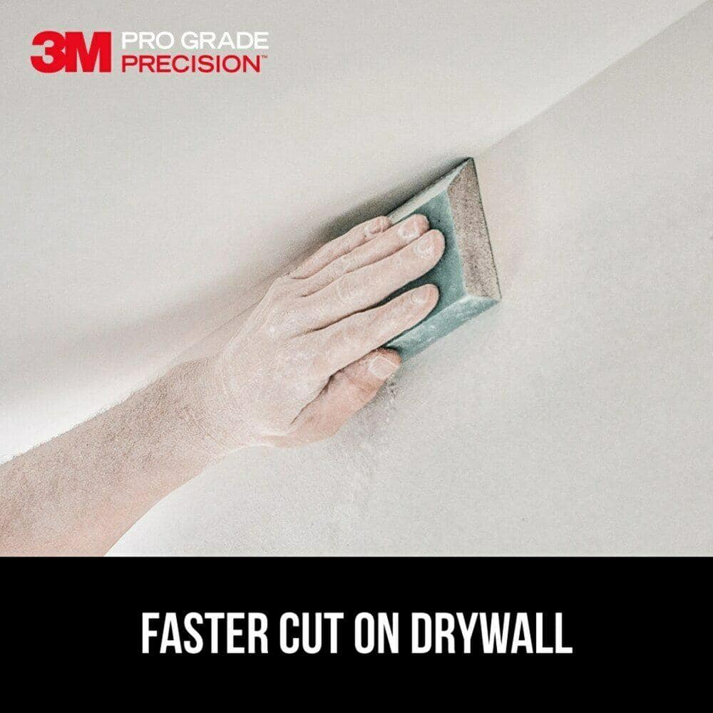 Pro Grade Precision 4 1/2 in. x 2 1/2 in. x 1 in. 120 Grit Fine Single Angled Drywall Sanding Sponge (2-Pack)