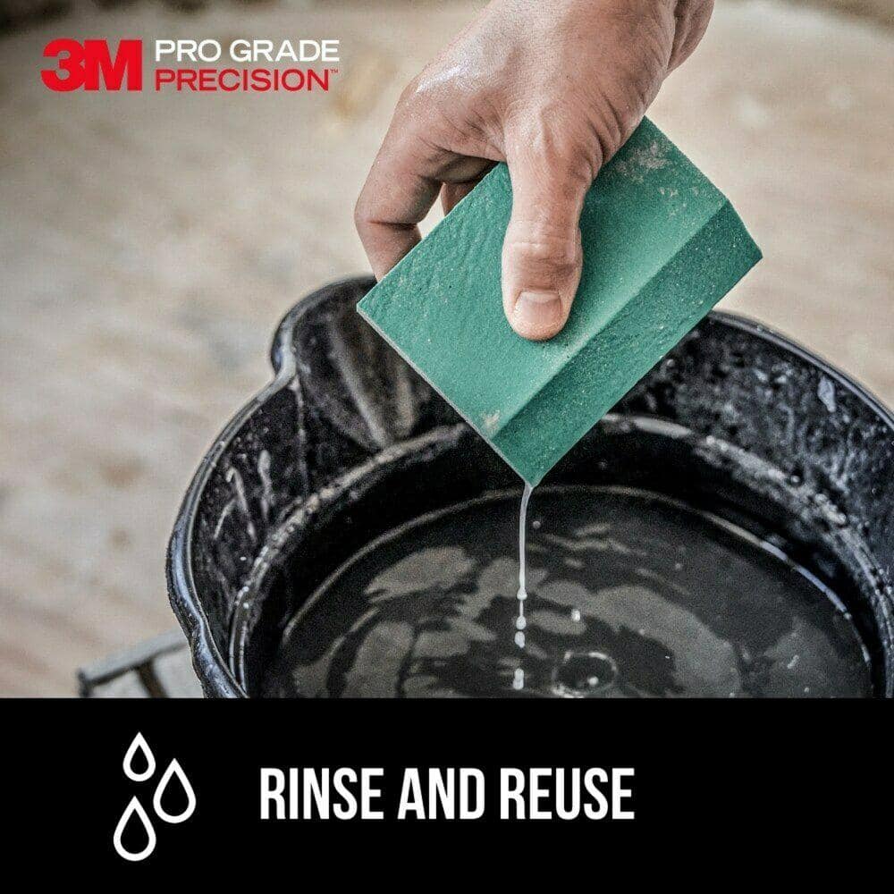 Pro Grade Precision 4 1/2 in. x 2 1/2 in. x 1 in. 120 Grit Fine Single Angled Drywall Sanding Sponge (2-Pack)