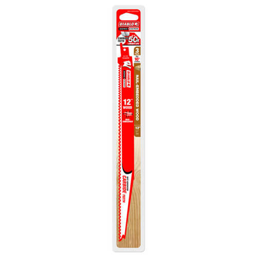 Diablo Demo Demon Reciprocating Saw Blade for Nail-Embedded Wood 12" 5/7 TPI 3/Pack