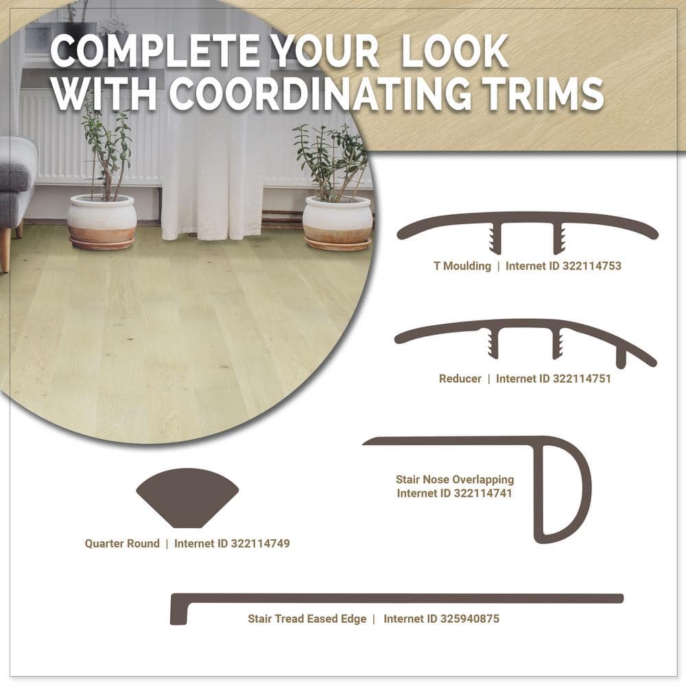 A&A Surfaces Woodridge Dula Ash Oak 0.28 in. x 6.5 in. Waterproof Wire Brushed Engineered Hardwood Flooring (21.67 sq. ft./case)