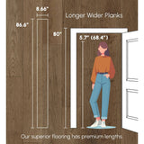 ASPEN FLOORING Durango Hickory 9/16 in T x 8.66 in. W Tongue and Groove Wire Brushed Engineered Hardwood Flooring (31.25 sqft/case)