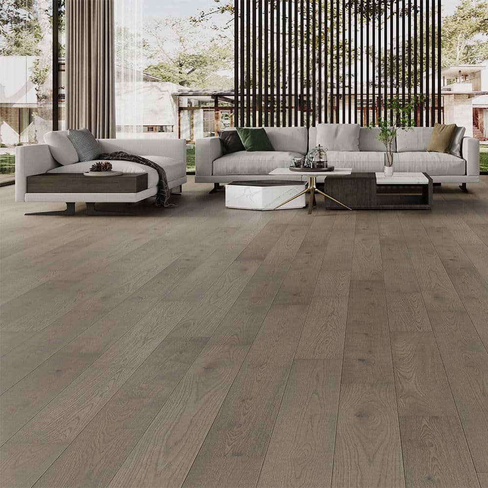 Selkirk Dusty Littleton 1/2 in. T x 7.5 in. W Tongue and Groove Wire Brushed Engineered Hardwood Flooring (31.09 sq.ft./case)