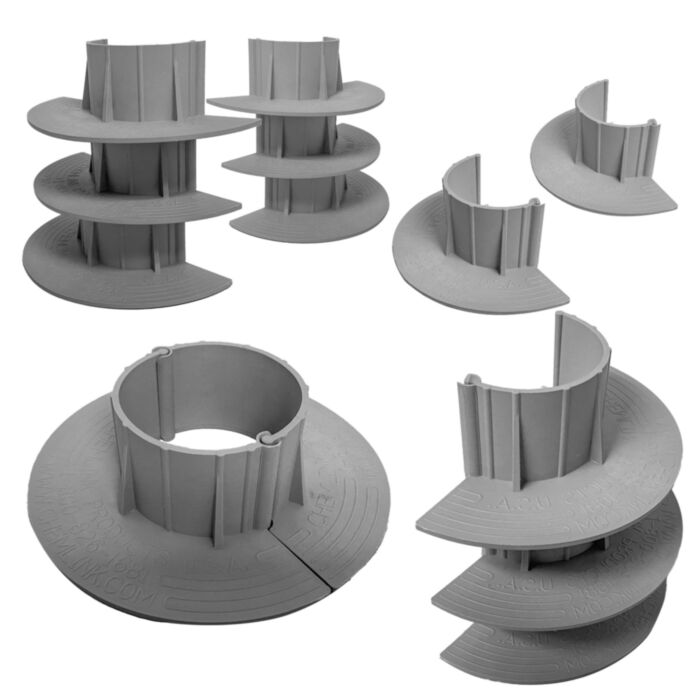 Chem Link E-Curb Round Gray 4"