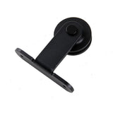 9 ft. /108 in. Top Mount Sliding Barn Door Hardware Track Kit for Single Door with Non-Routed Floor Guide Frosted Black - Super Arbor