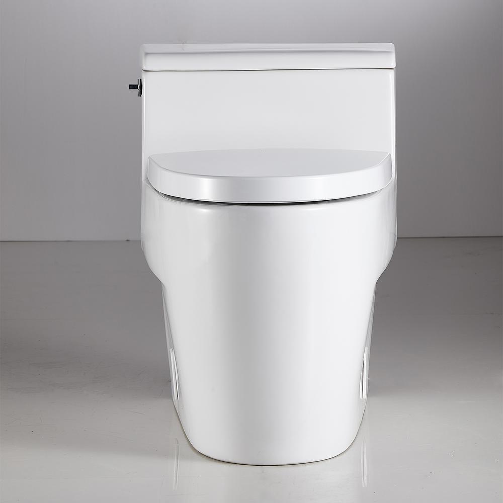 0.8 GPF /1.28 GPF Dual Flush Ceramic Bowl Square Elongated Toilet Bowl Only in White
