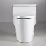 0.8 GPF /1.28 GPF Dual Flush Ceramic Bowl Square Elongated Toilet Bowl Only in White