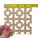 72 in. x 24 in. x 1/8 in. Unfinished Multi Square Decorative Perforated Paintable MDF Screening Panel Insert - Super Arbor