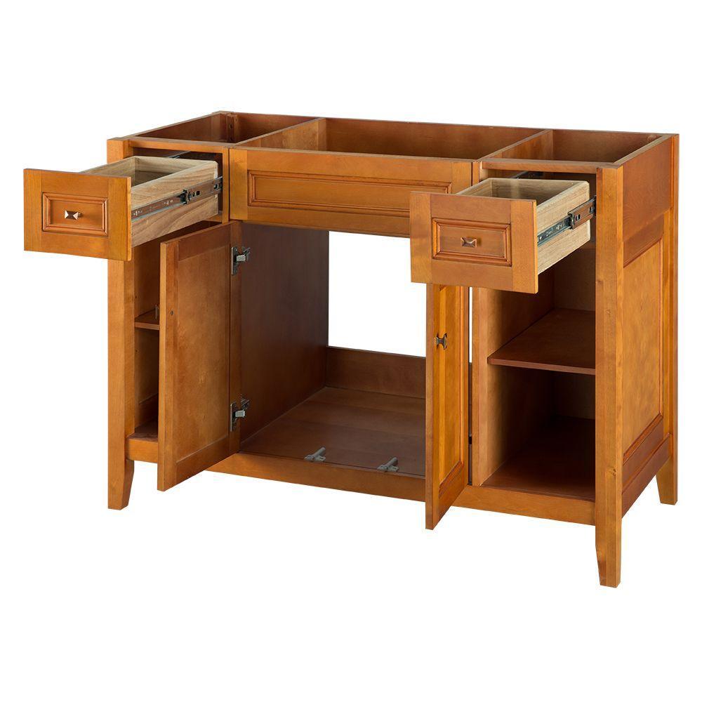 Exhibit 48 in. W Bath Vanity Cabinet Only in Rich Cinnamon - Super Arbor