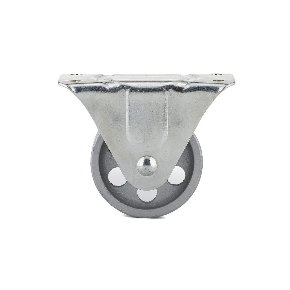 4-1/32 in. Metal Fixed plate Caster, 247 lb. Load Rating - Super Arbor